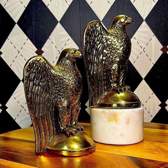 Vintage USA Solid Brass Bookends Soaring Eagle – Pair – 6+ lbs - Picture 15 of 16